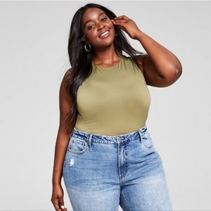 Women's Plus Size High Neck Bodysuit